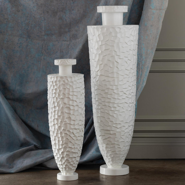 Global Views Monumental White 44.25'' Ceramic Floor Vase Wayfair